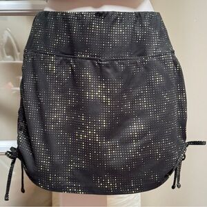 Marika Black and Lime Yellow Skorts